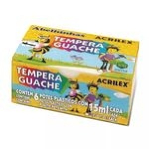 Tempera Guache c/ 6 Potes 15ml