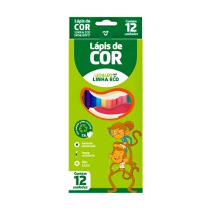 Lápis de Cor Leo&Leo Linha Eco 12 cores