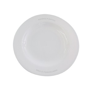 Prato Redondo Fundo Branco 25cm