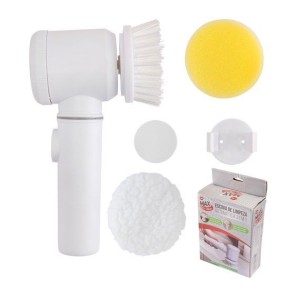 Escova de Limpeza 3 em 1 Automática – Plástico PP, Esponja e PVC – 19,5x11x7 cm – Clink