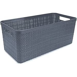 Cesto Alongado Juta – Chumbo – 7 L – Nitronplast