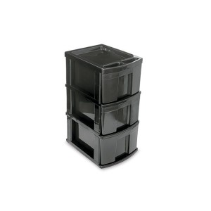Gaveteiro Grande com 3 Gavetas Altas – Preto – Usual