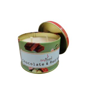 Vela Aromática em Lata – Chocolate & Red Apple