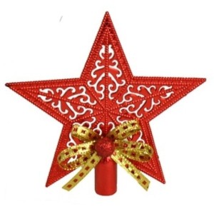 Ponteira de Árvore de Natal – Estrela / Laço (Sortido) 19 cm – WF197