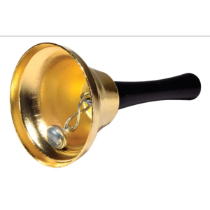 Sino de Metal com Cabo de Madeira – 13 cm – Rio Master