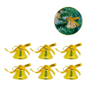 Pendente de Sinos Natalinos – 6 Unidades 3×3×3,5 cm