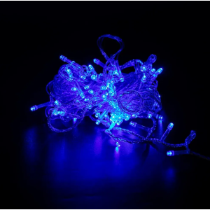 

Pisca-Pisca 100 LEDs Azul – 8 Funções com Fio Transparente