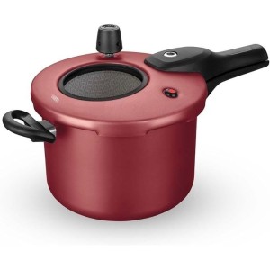 Panela de Pressão Fechamento Externo com Visor de Vidro – 4,5 Litros – Cereja