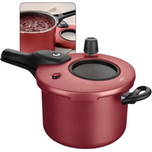 Panela de Pressão Fechamento Externo com Visor de Vidro – 4,5 Litros – Cereja