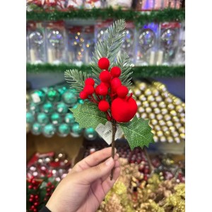 PICK AZEVINHOS C/ FRUTO FOLHAS CAMURCA 20CM