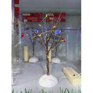 ENFEITE DE ARVORE GALHOS/PASSARO C/12LEDS