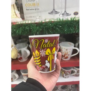 CANECA DE CERÂMICA VELA - FELIZ NATAL