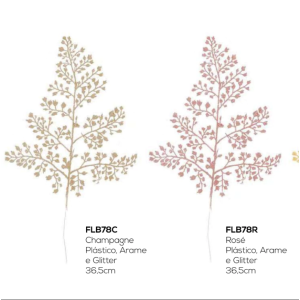 FOLHAGEM NATALINA COM GLITTER