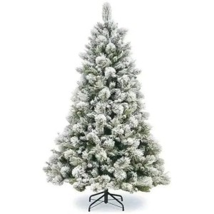 Árvore de Natal Luxo Pinheiro Verde com Neve Nevada e Pinha – 1,50m (AW215 – 412 Galhos)