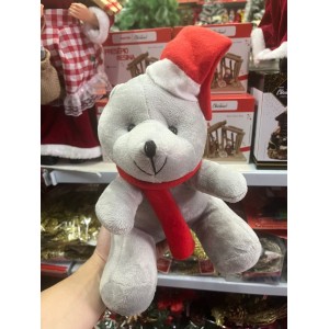 Pendente Urso de Pelúcia com Cachecol e Gorro – 25cm (Natal)
