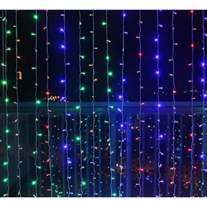 Cortina 300 LEDs Color Pisca – Modelo 16212 (Chibrali)