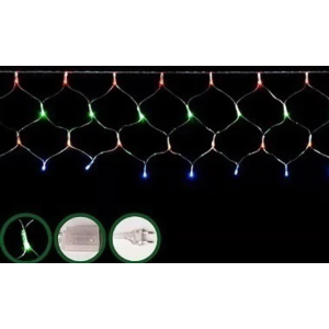 Cortina de Rede 96 LEDs Colorida – 8 Funções de Iluminação