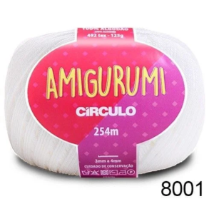 LINHA AMIGURUMI 125 G COR 8001 BRANCO
