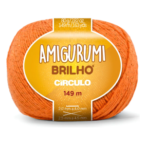 Fio Amigurumi Brilho 80g Circulo Cor 4456 - Laranja