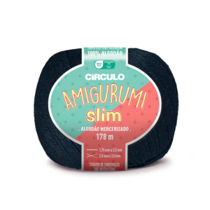 Fio Linha Amigurumi Slim Círculo 8990 - Preto