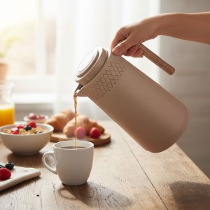 Garrafa Térmica La Ville – Hauskraft 1 Litro (Bege)