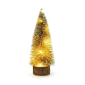 Enfeite de Mesa – Árvore de Natal com Glitter e LED – 20cm