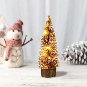 Enfeite de Mesa – Árvore de Natal com Glitter e LED – 20cm