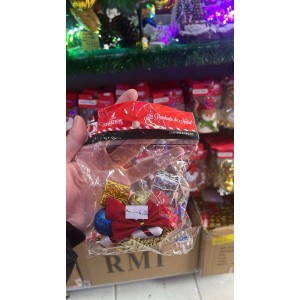 Kit 9 Peças Mini Pendentes de Natal - Laços, Bolas e Mini Presentes