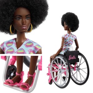 Boneca Barbie com Cadeira de Rodas Fashionista (Mattel)