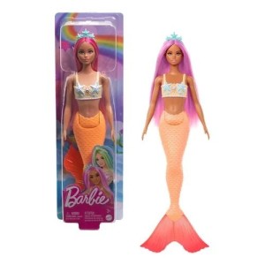 Boneca Barbie Sereia Cabelos Rosa (Mattel)