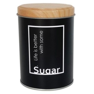 PORTA CONDIMENTOS COM TAMPA DE BAMBU - AÇUCAR OU CHÁ