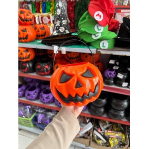 BALDE ABOBORA LARANJA COM ALÇA