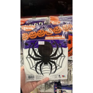 BANDEIRA DECORATIVA HALLOWEEN 3M - ARANHA
