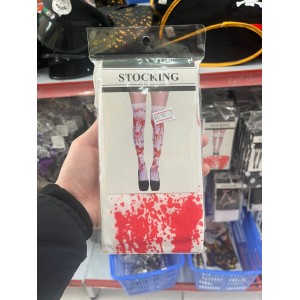 MEIA DE HALLOWEEN - ESTAMPA DE SANGUE