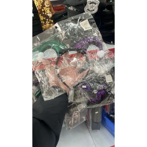 TIARA CHIFRES HALLOWEEN ROXO E VERDE