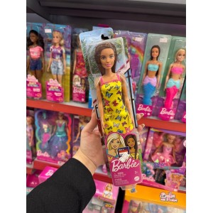 Barbie Vestido Amarelo com Borboletas (Mattel)