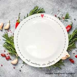 PRATO RASO LOVE VERMELHO CONTE MEMORIAS 26,5 CM