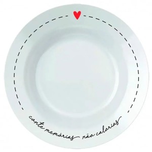 PRATO RASO LOVE VERMELHO CONTE MEMORIAS 26,5 CM