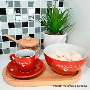 Tigela de Cerâmica 550ml “It’s Coffee Time” – Hauskraft