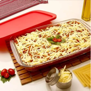 Assadeira Com Tampa 4L Lasanheira Grande Sempre Nadir Transparente