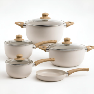 Jogo de Panelas Cairo 5 Peças – Cerâmica para Indução e Gás