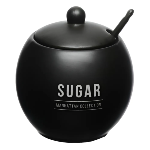 Açucareiro de Porcelana Manhattan – Hauskraft 350 ml (Preto)