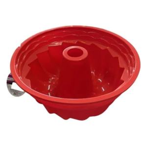 Forma para Pudim em Silicone Vermelho – Inga CM24 (23,5 x 8 cm)