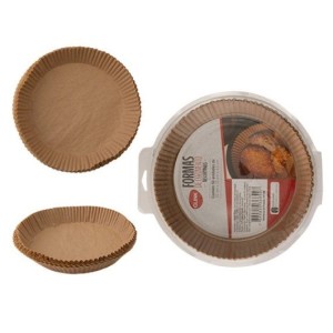 Kit com 50 Formas Redondas Descartáveis para Fritadeira Elétrica – Airfryer
