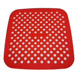 Forro Protetor de Silicone Quadrado para Air Fryer – Vermelho