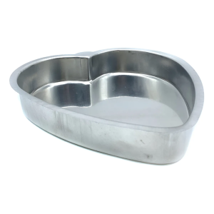 Forma Assadeira de Coração em Alumínio Nº1 – Cor Prateado