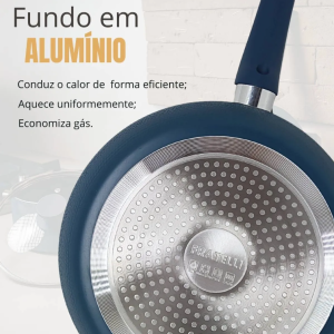 Frigideira com Revestimento Cerâmico Max Chef Blue – Fratelli 28 cm