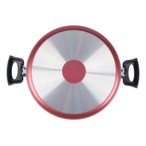 Caçarola Antiaderente Cereja com Tampa de Vidro – 24 cm