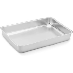 Forma Assadeira Retangular Alta com Aba em Alumínio