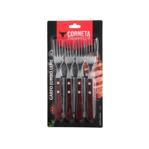 Conjunto de Garfos Jumbo Leme – Corneta Churrasco (5 Peças)